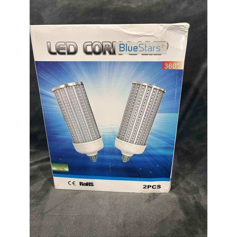 BlueStars Super Bright 100W (1000W Equivalent) LED Corn Light Bulbs‎ E26. 2 Pack